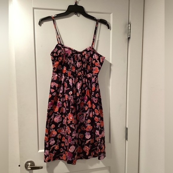 NWOT Vero Moda Floral Singlet Short Volume Dress Black/Neo - Picture 2 of 5